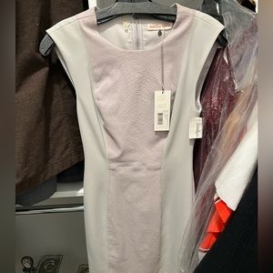 Rebecca Taylor Pieced Leather Shift Dress